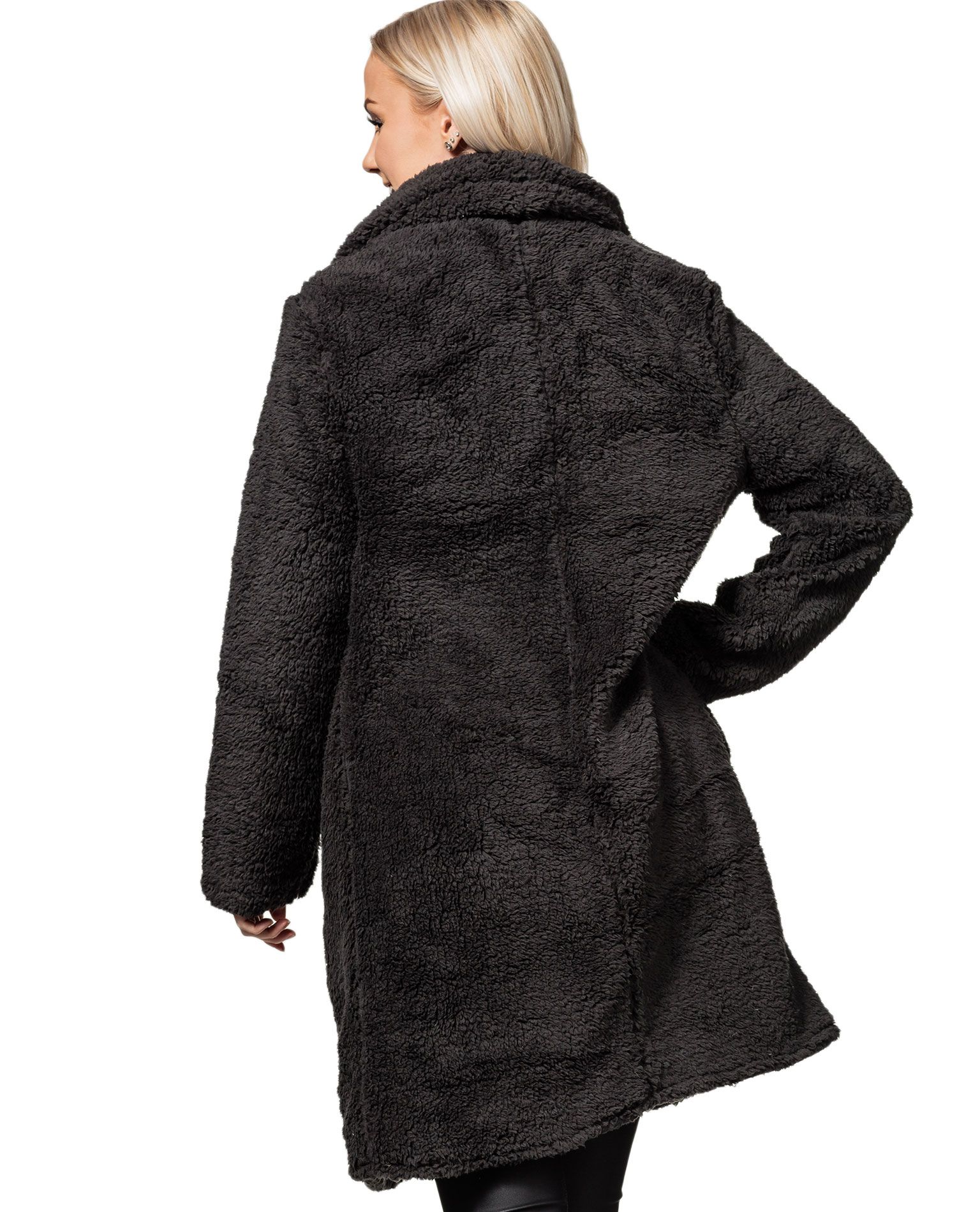 Soft Sherpa Coat Black Urban Classics - 2373 - Tops - Jenineshop.com