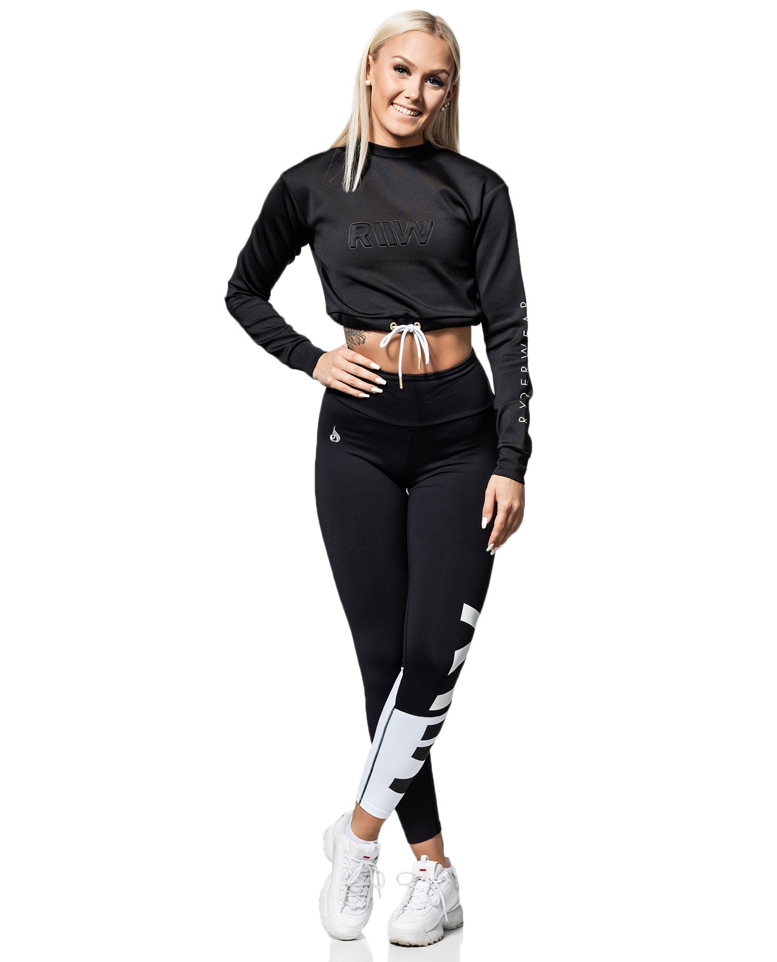 Regal Cropped Sweater Black Ryderwear - 4200 - Tops - Jenineshop.com