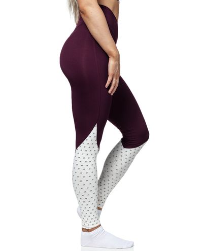 High Waist Butt Scrunch Tights Burgundy NEBBIA