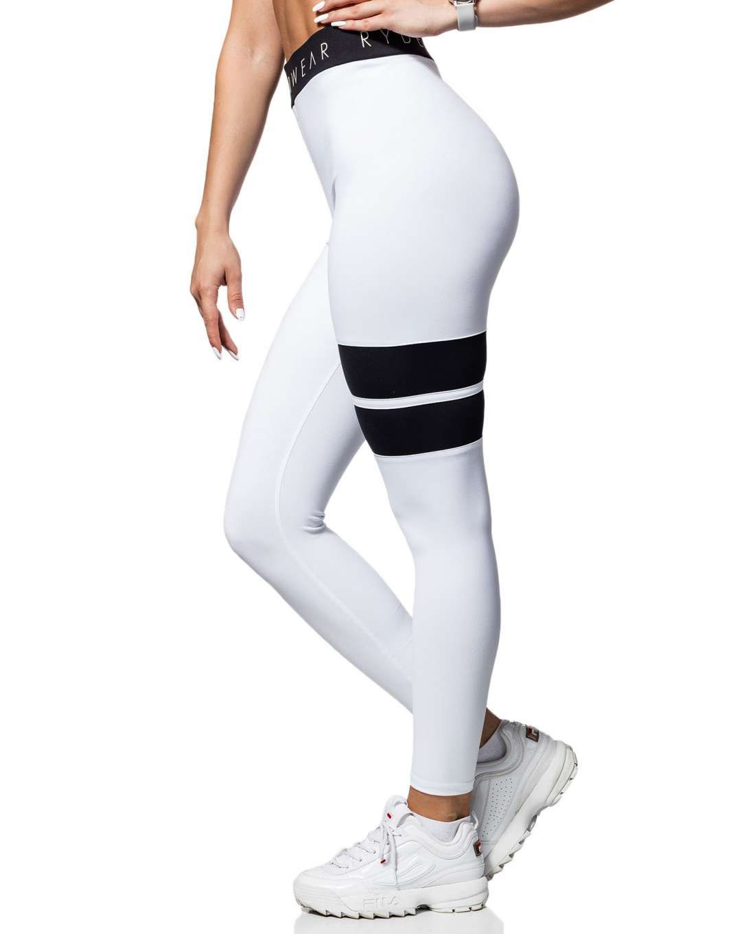 Block Banded Tights Limited White Ryderwear